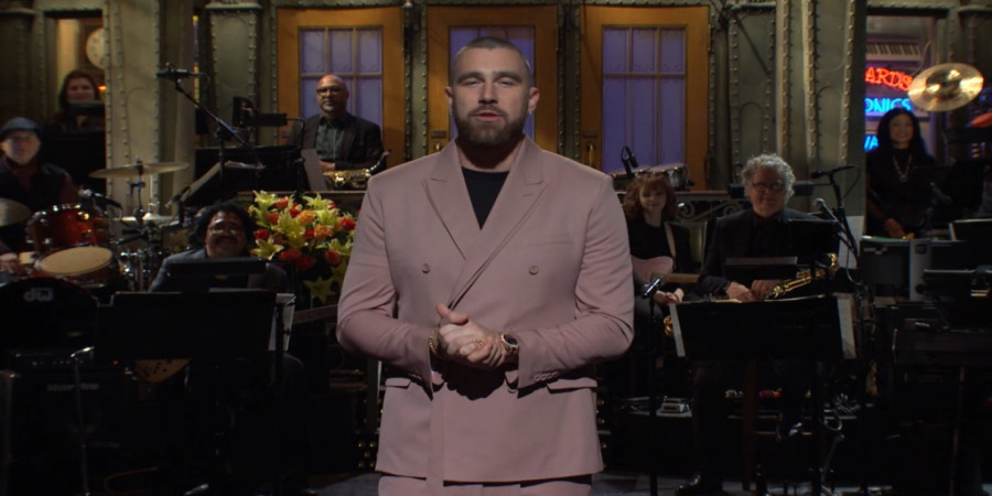 Travis Kelce's Standout SNL Suit: Designer Revealed